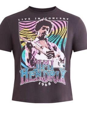 Jimi Hendrix XL 1968 Graphic Tee - Black